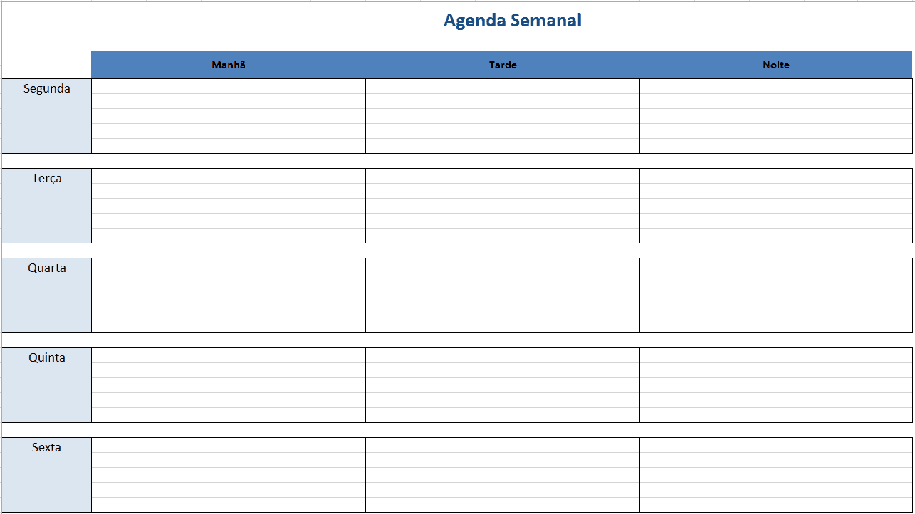 Prevención Noreste Mil millones Modelos de agenda gratuitos para o Excel