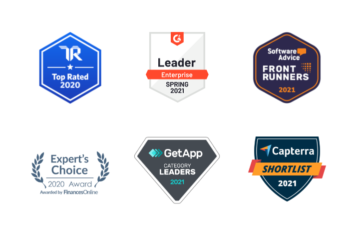 Smartsheet product award badges