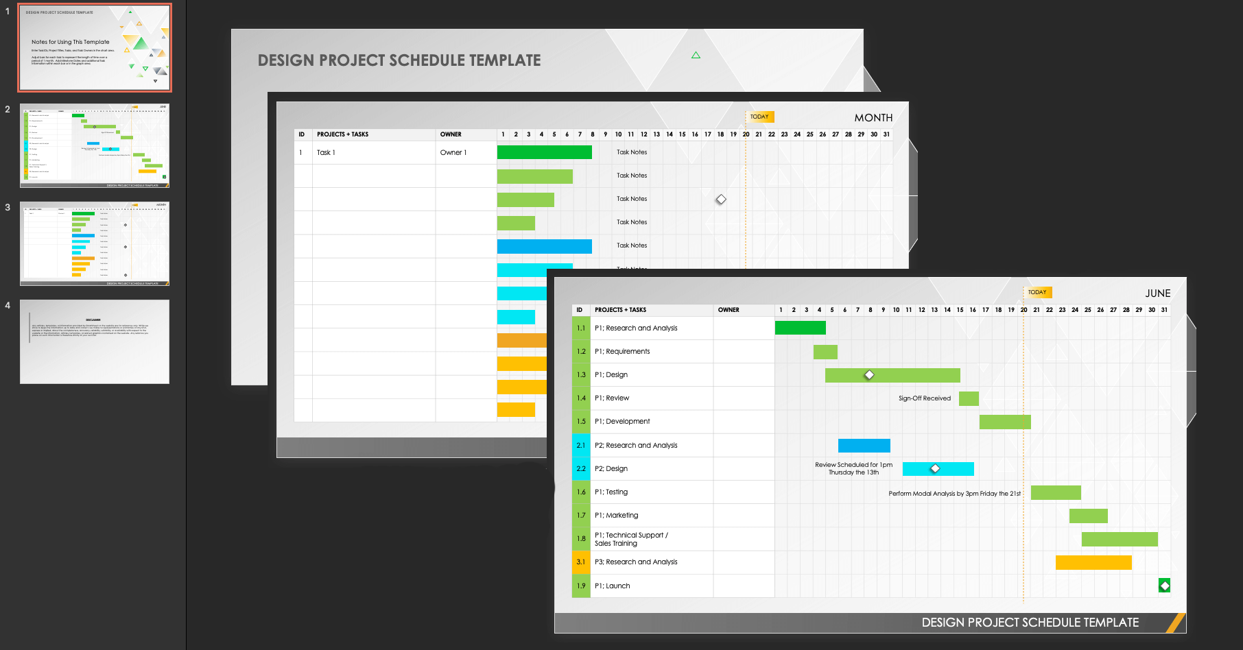 Design Project Schedule Template
