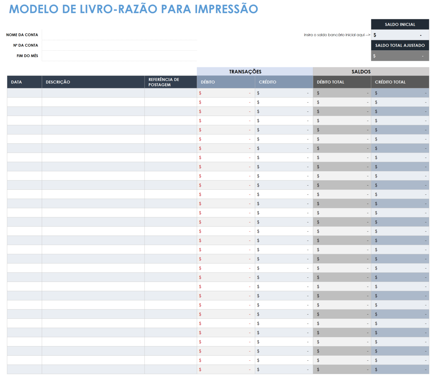  modelo de contabilidade geral para impressão