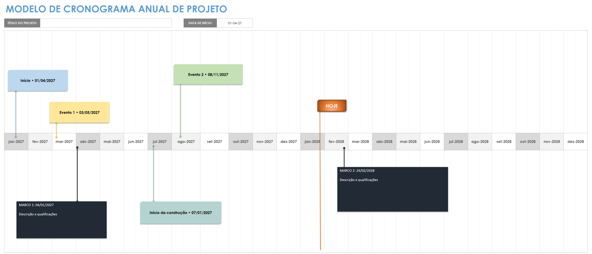  modelo de cronograma anual do projeto