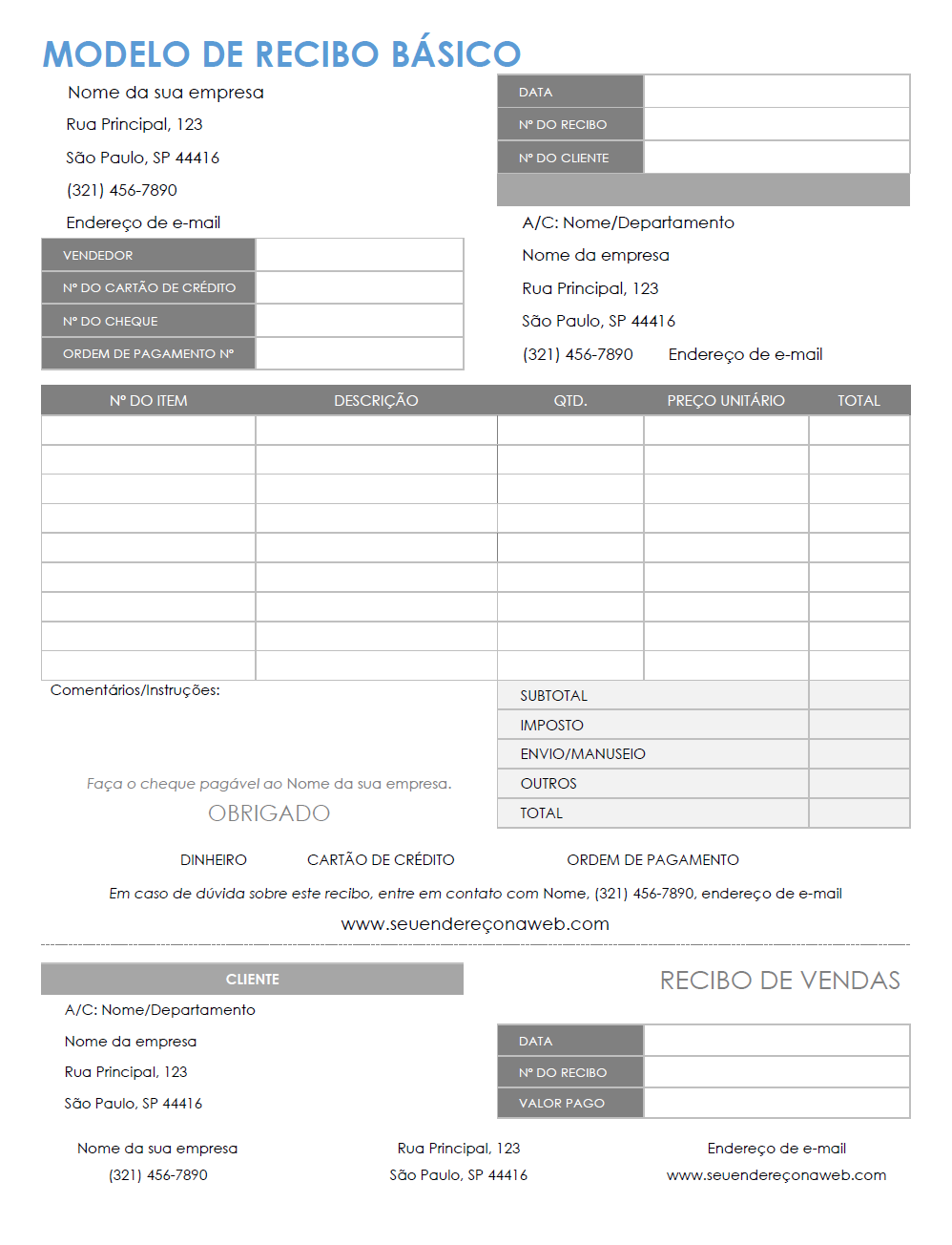 Modelos Gratuitos De Recibo Para Microsoft Word Smartsheet 6696