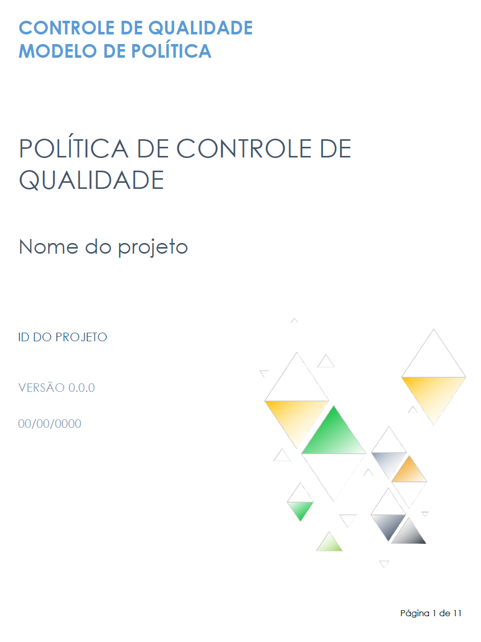  modelo de política de controle de qualidade