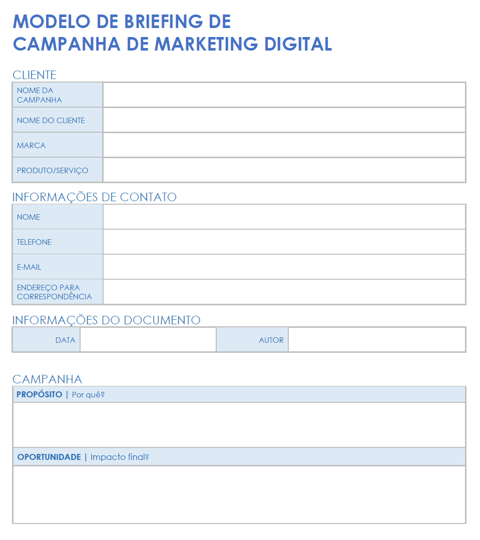 Resumo da campanha de marketing digital