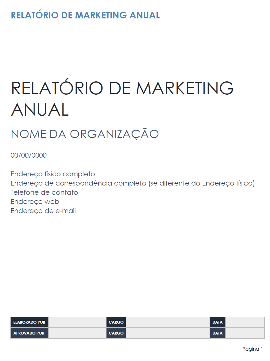  modelo de relatório anual de marketing