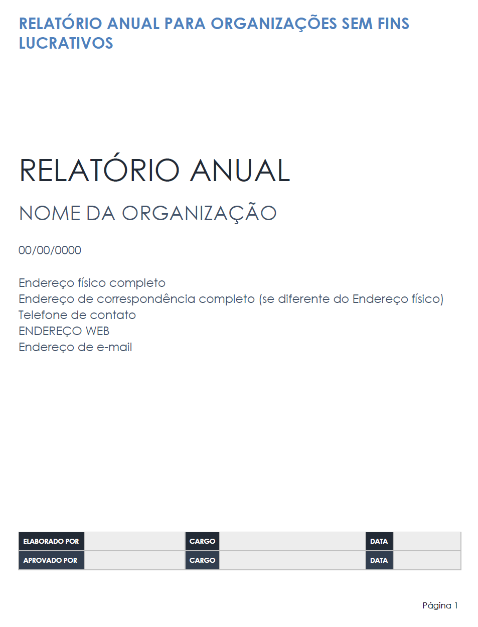  modelo de relatório anual para organizações sem fins lucrativos