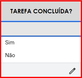  Criar lista de verificação do projeto nas planilhas do Google Tarefa concluída