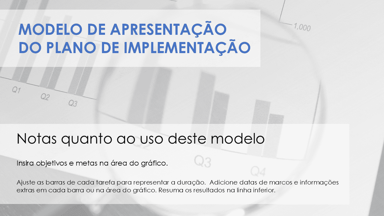  Modelo de apresentação de plano de implementação