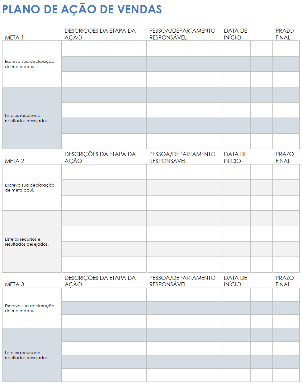  Modelo de plano de ação de vendas