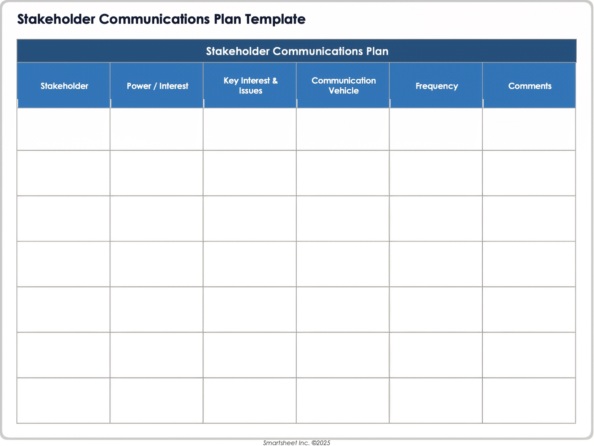 Modelo de plano de comunicação das partes interessadas