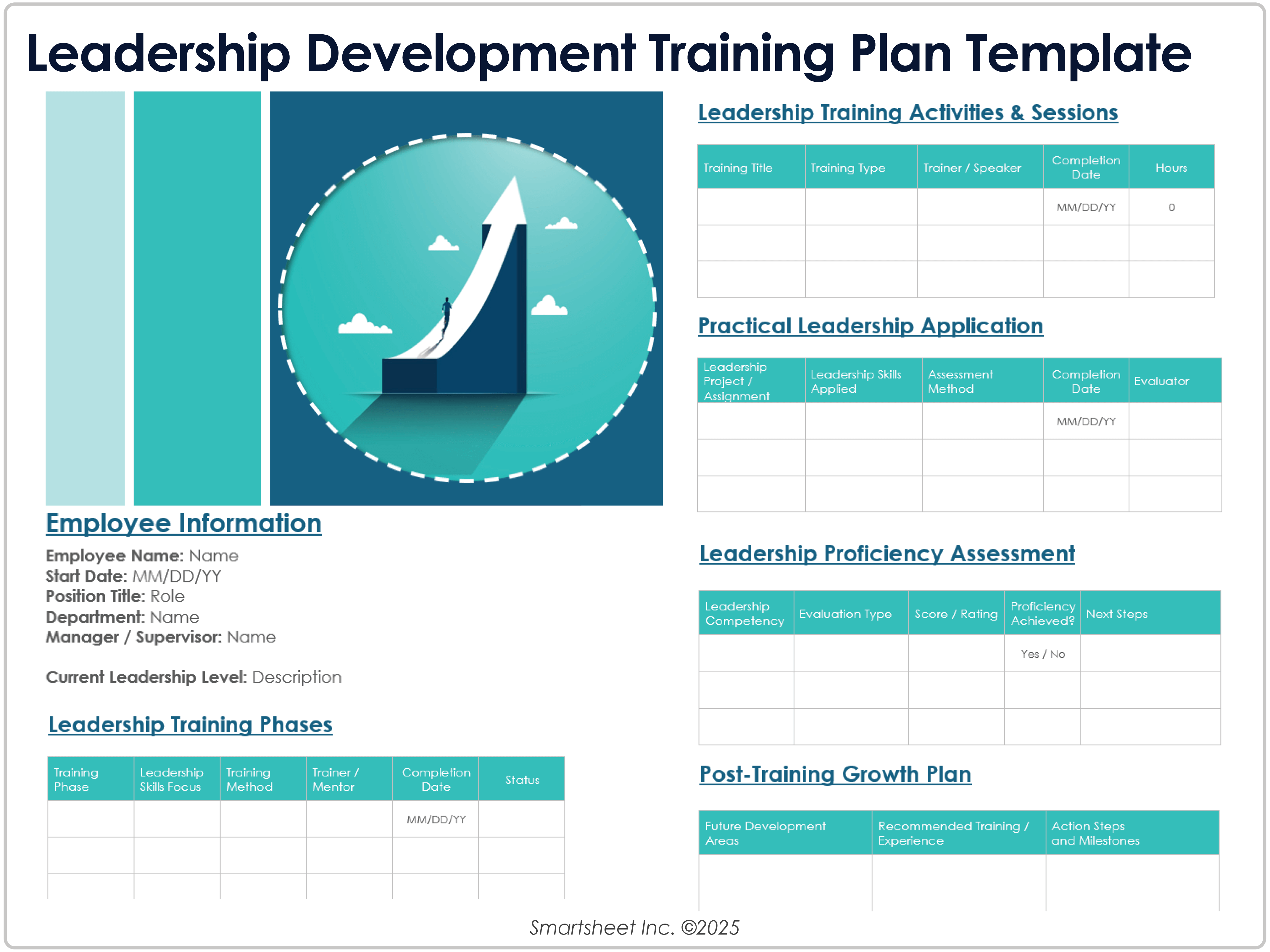 Modelo de plano de treinamento de desenvolvimento de liderança