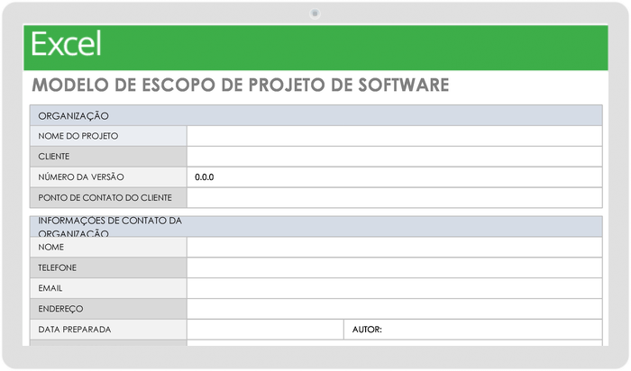  Modelo de escopo de projeto de software