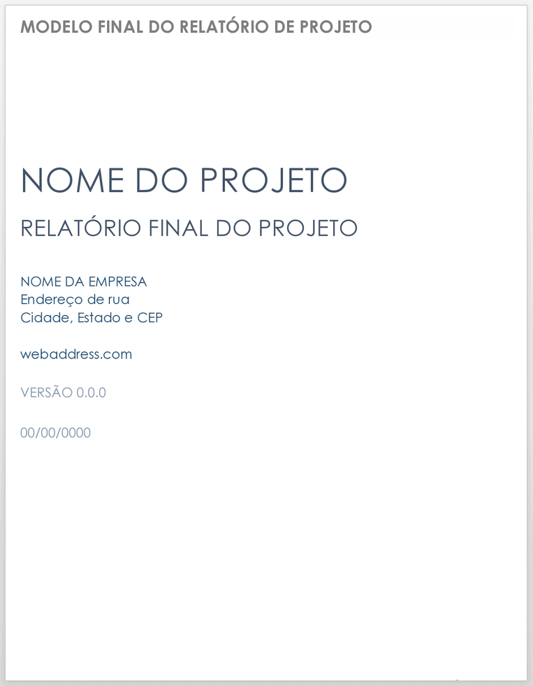 Modelo de Relatório Final do Projeto