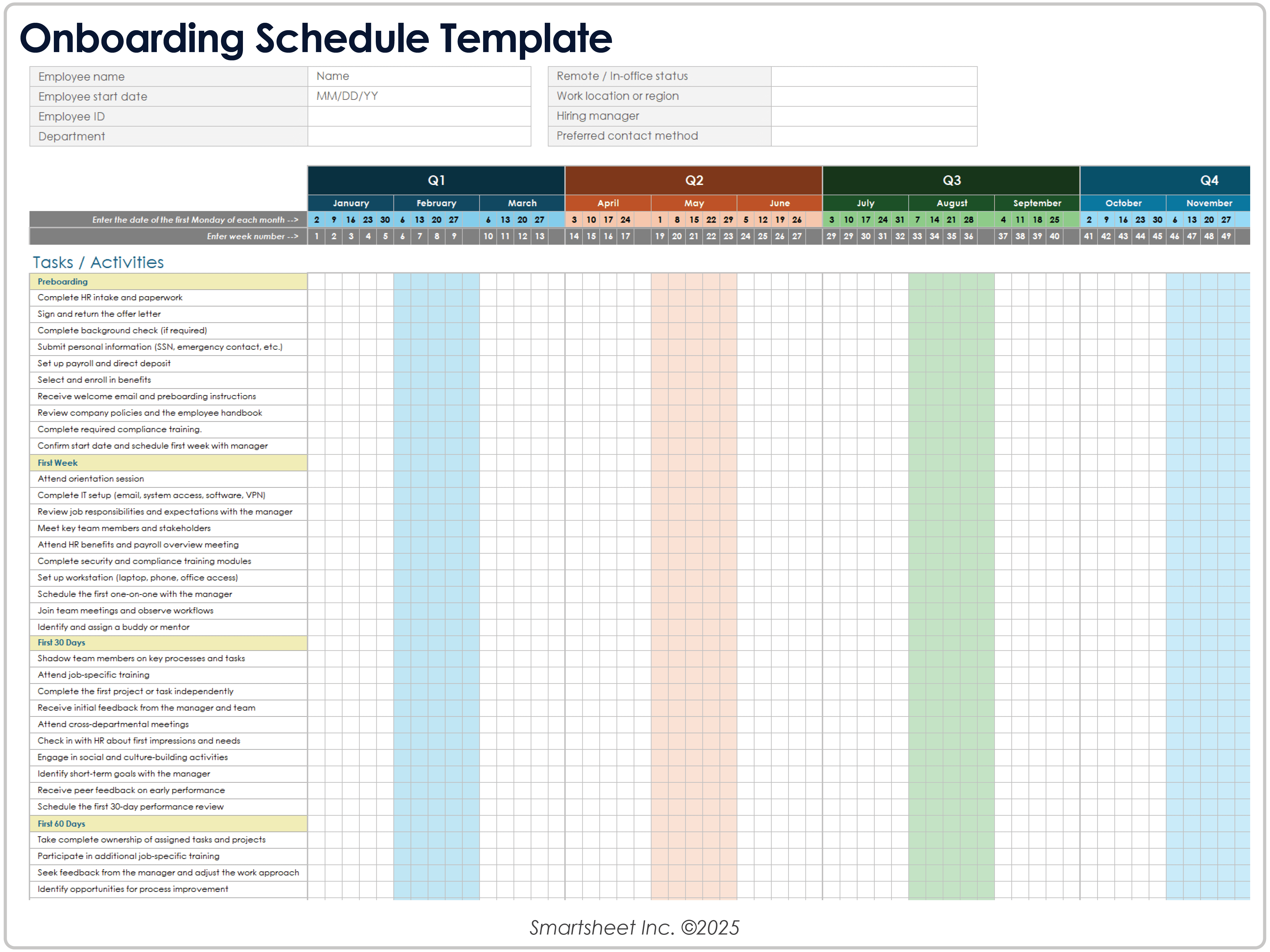 Modelo de cronograma de integração 8779