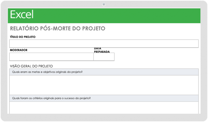 Modelo de Relatório Post Mortem do Projeto