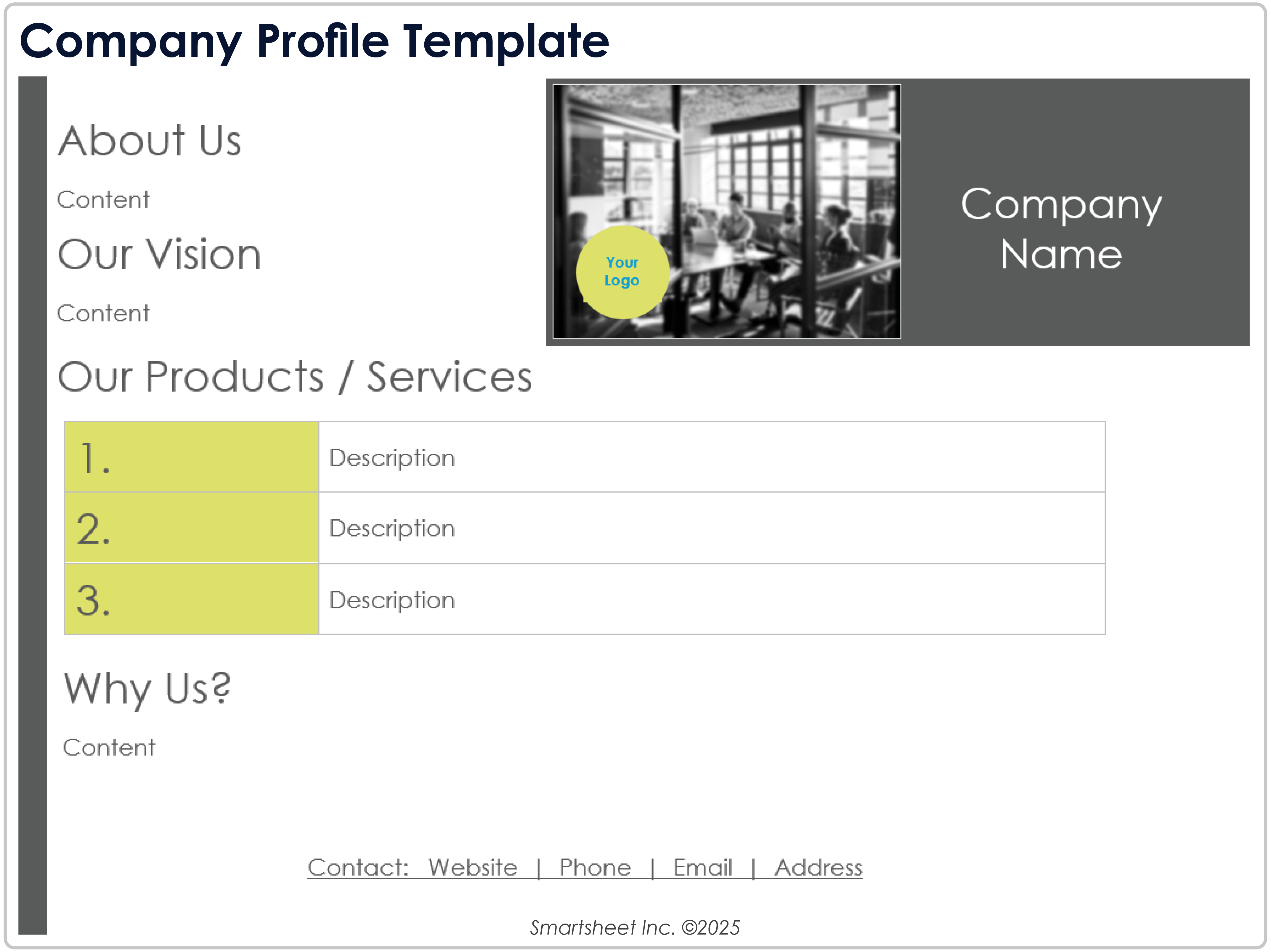 Modelo de perfil de empresa 8781