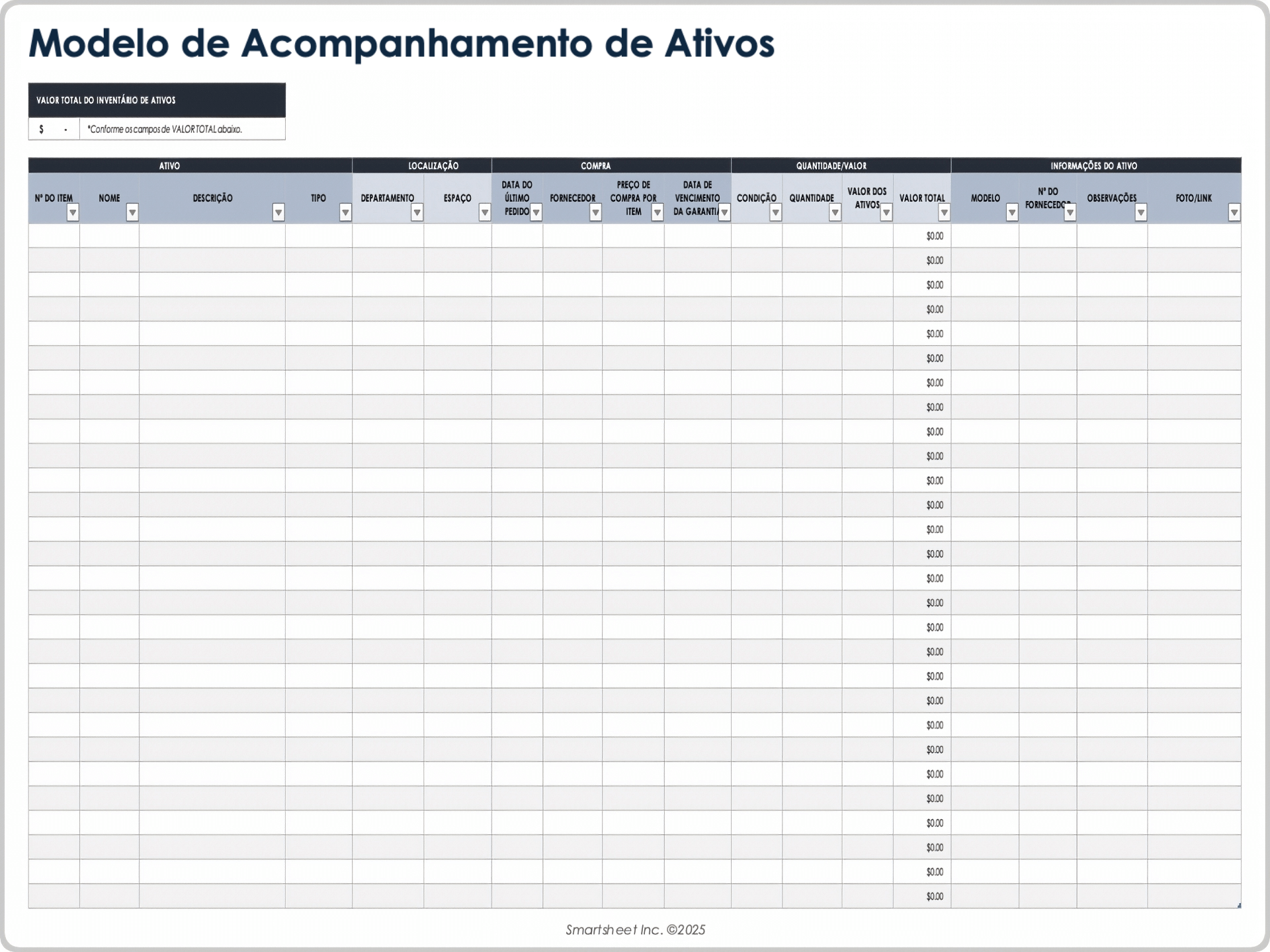  Modelo de Rastreamento de Ativos
