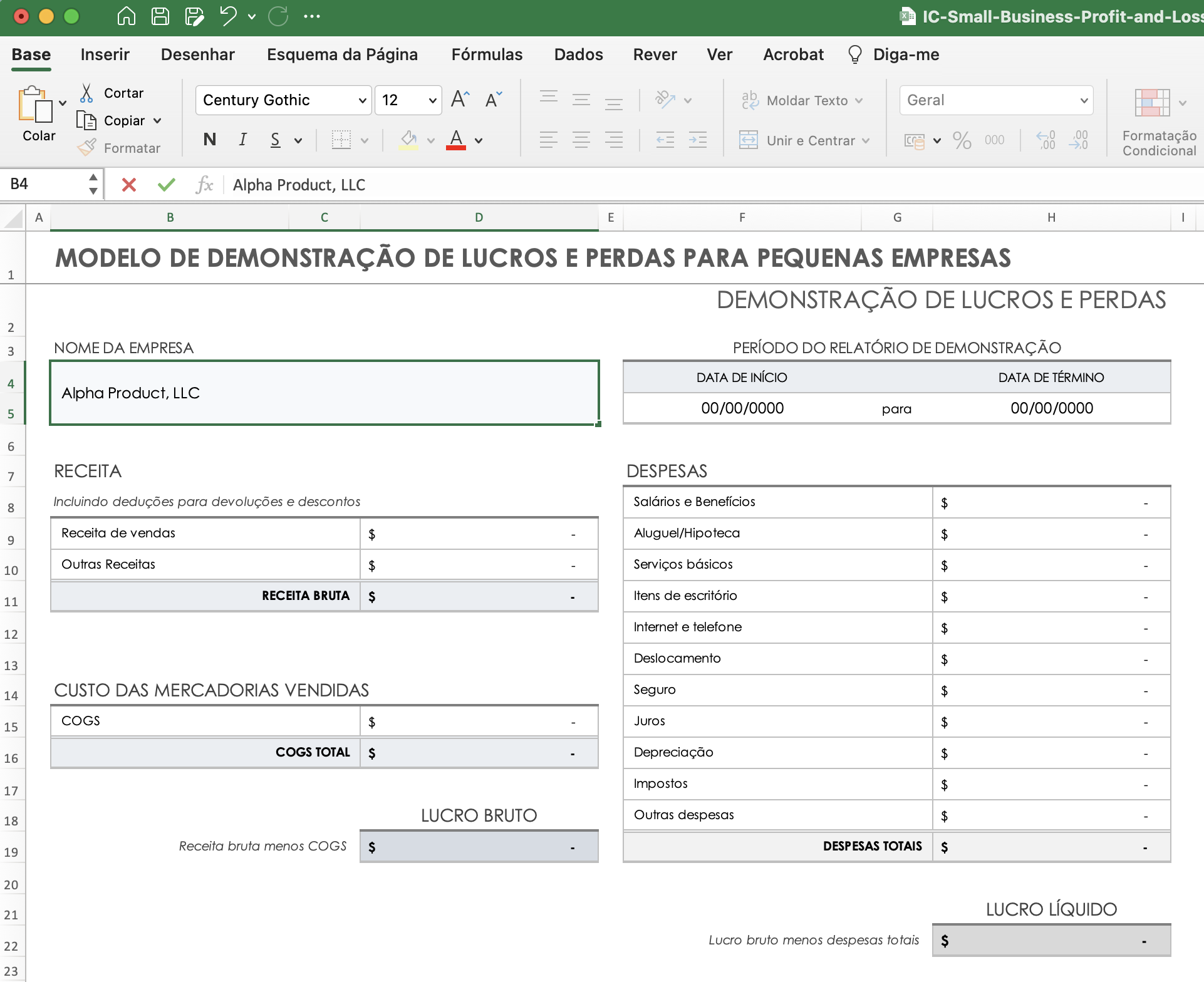 Inserir razão social