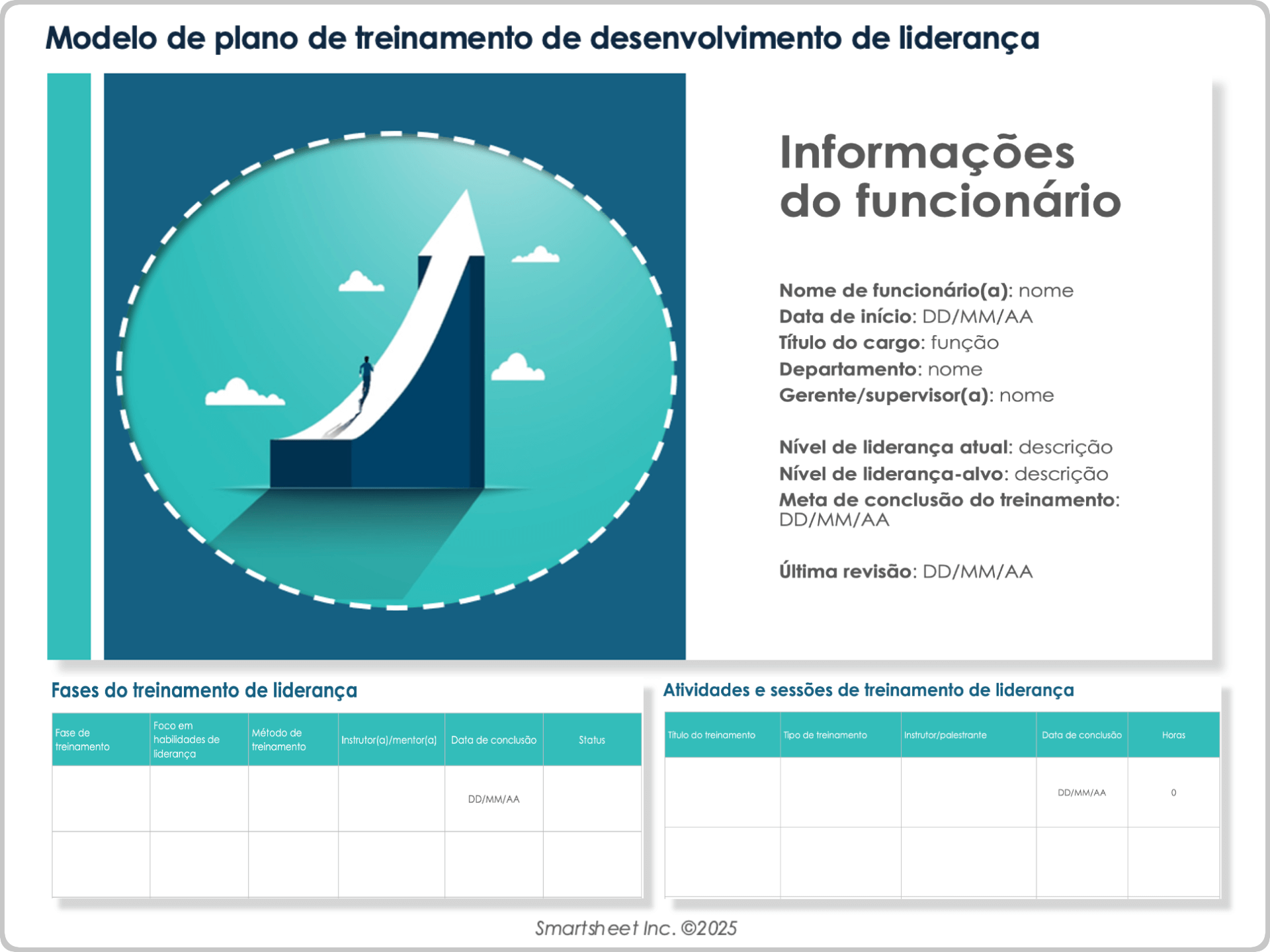 Modelo de plano de treinamento de desenvolvimento de liderança