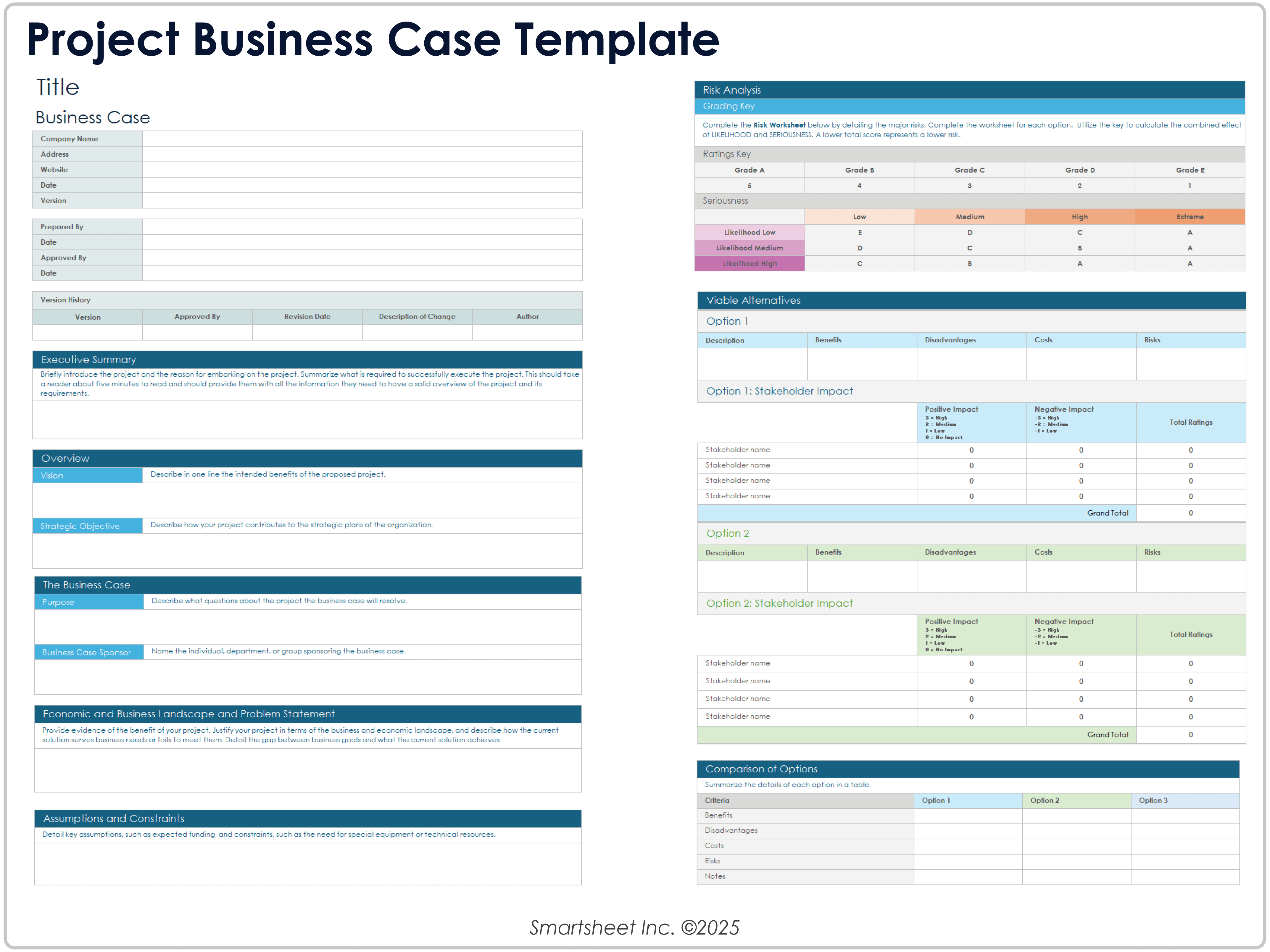 Modelo de caso de negócios de projeto