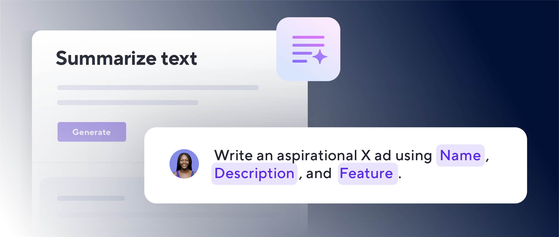 Smartsheet AI text and summarize feature