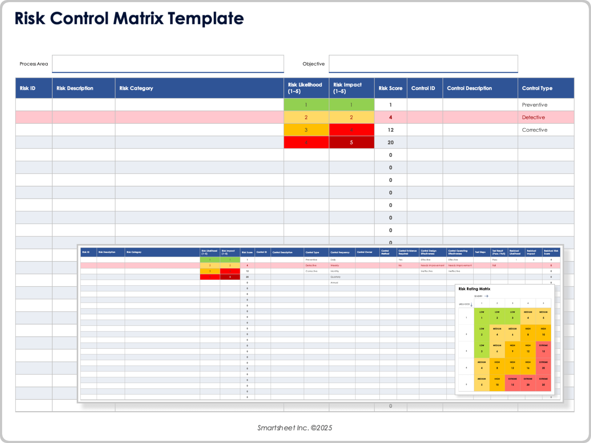 Risk Control Matrix Template