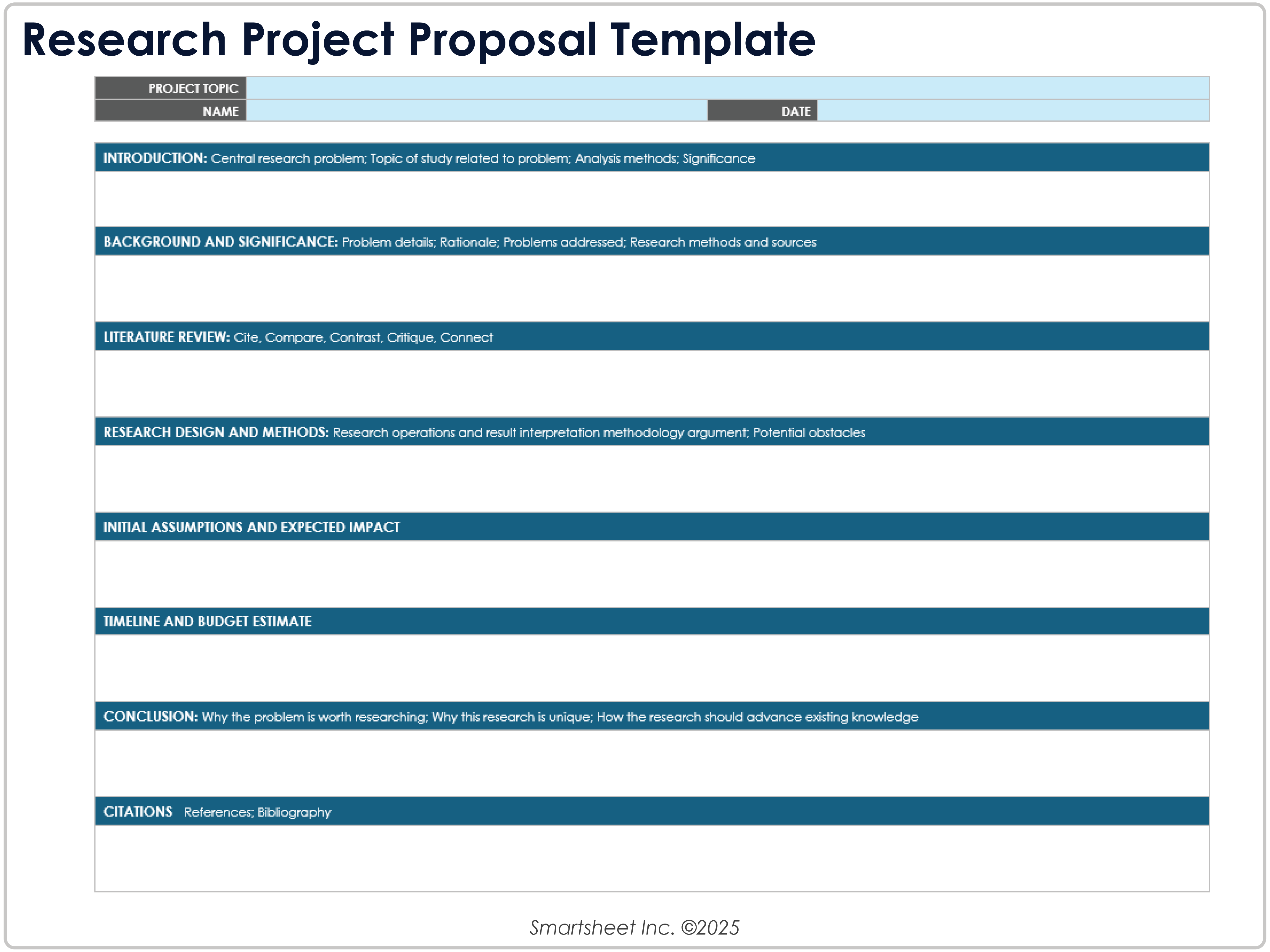 Research Project Proposal Template