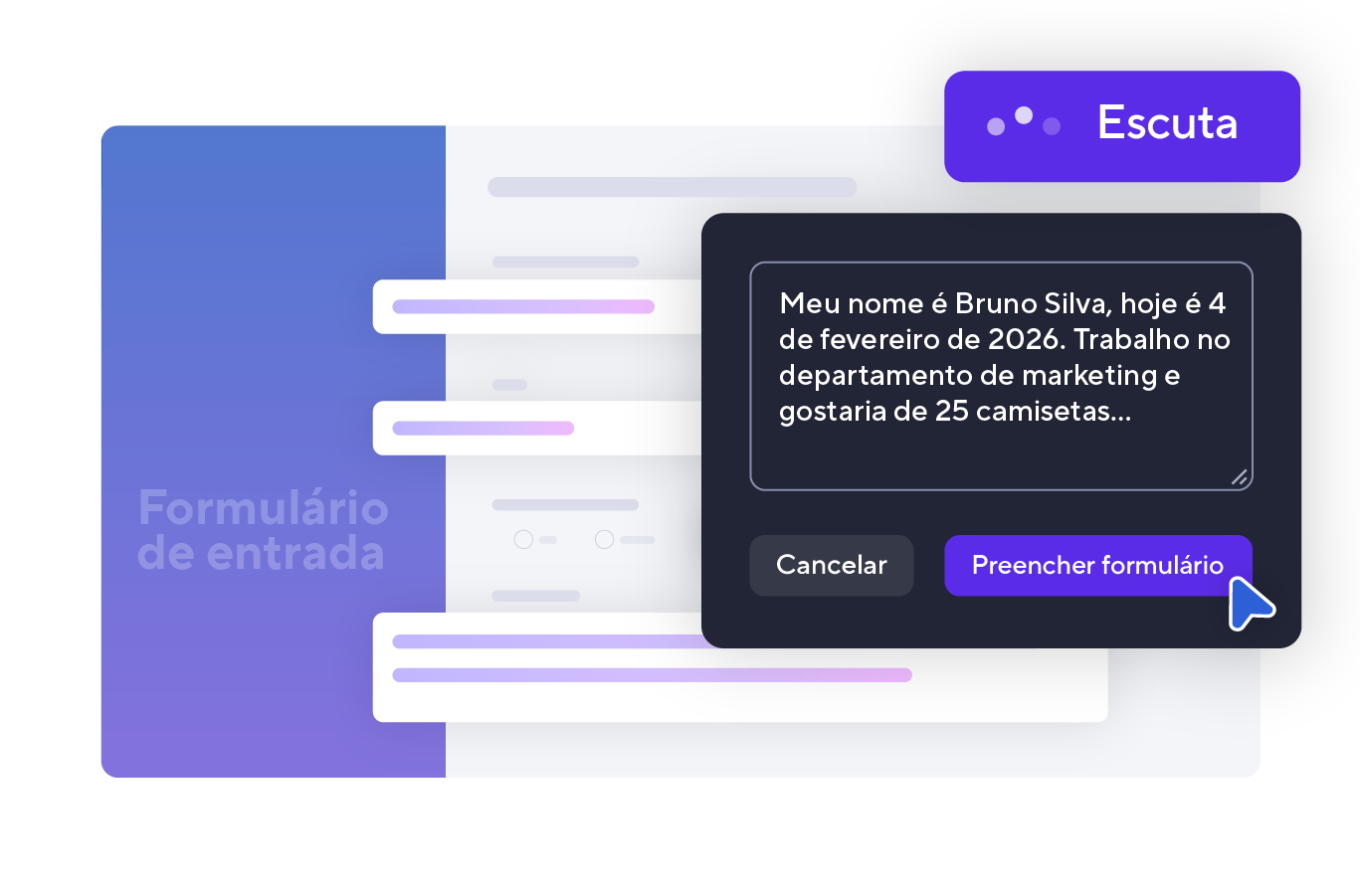 AI intelligent form fill 