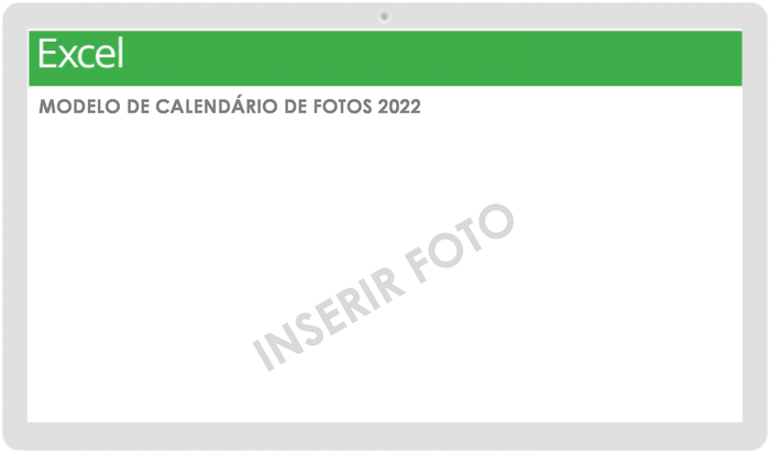 Modelo de Calendário Fotográfico 2022