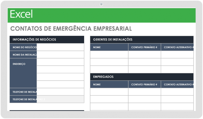 modelo excel de lista de contatos