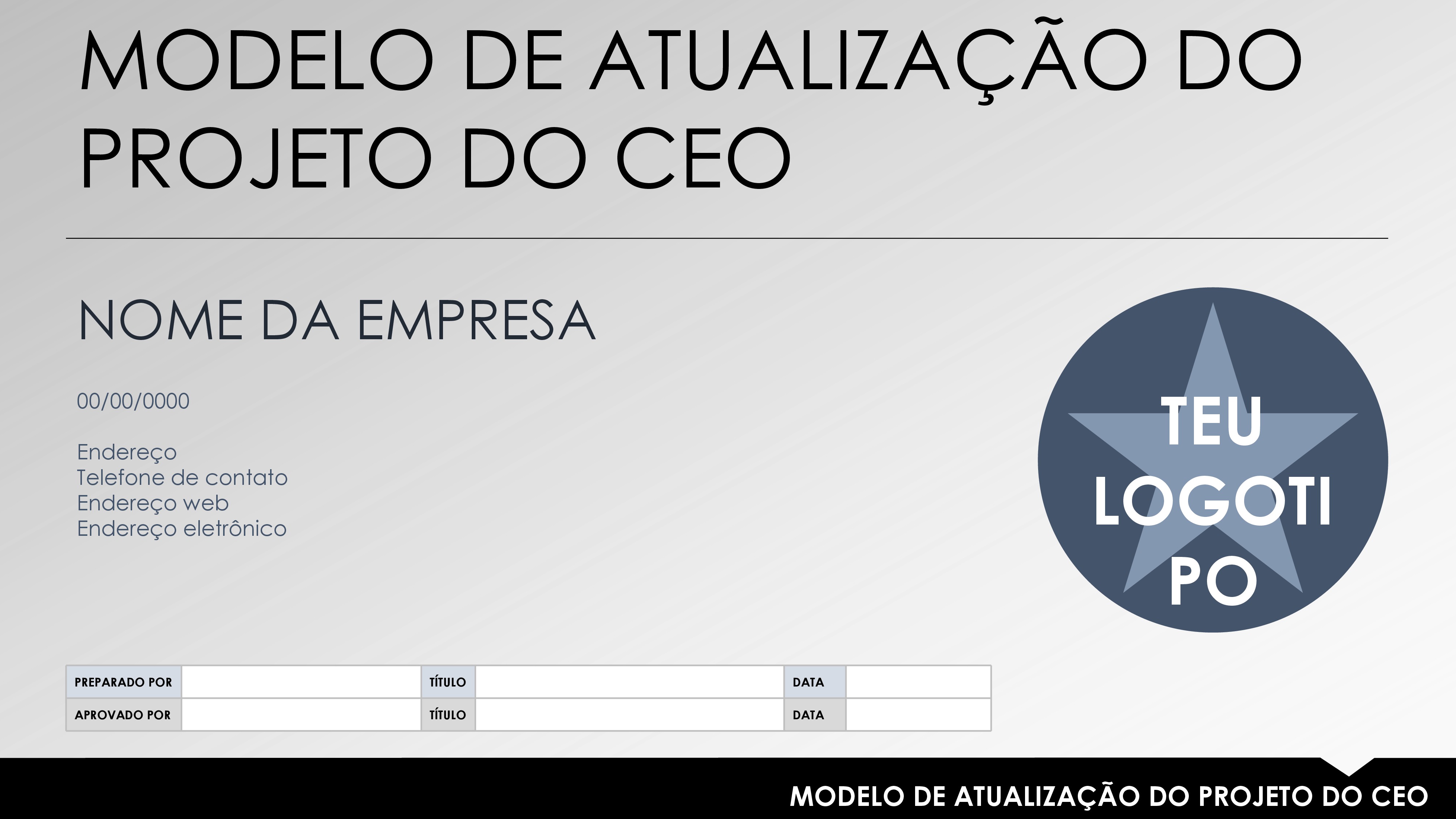  Modelo de atualização de projeto de CEO