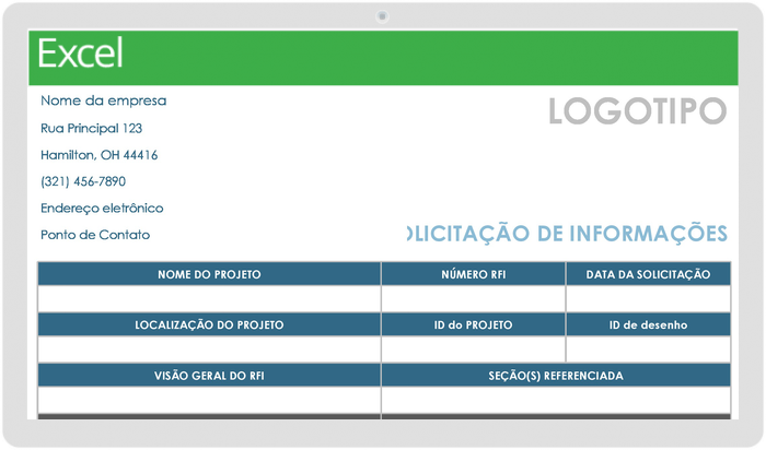 Formulário RFI de construção