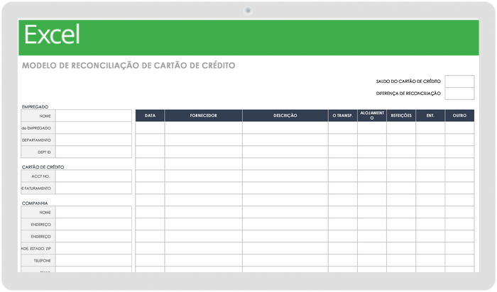 Conciliação de cartão de crédito