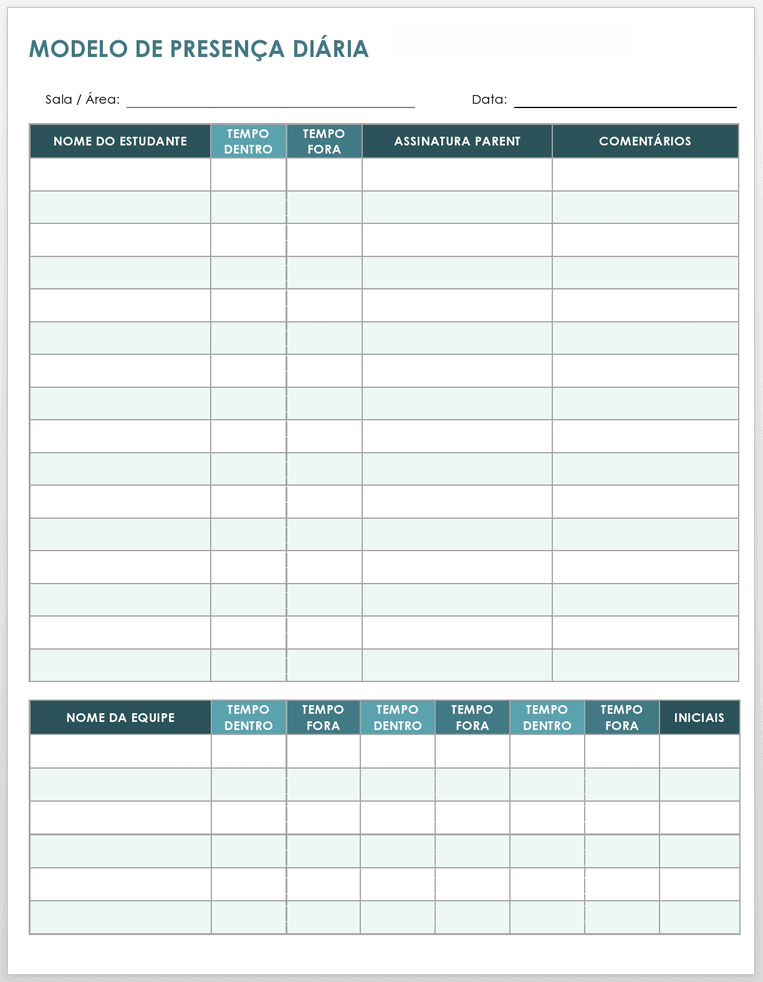 Planilhas E Modelos De Presença Gratuitos Smartsheet 8971