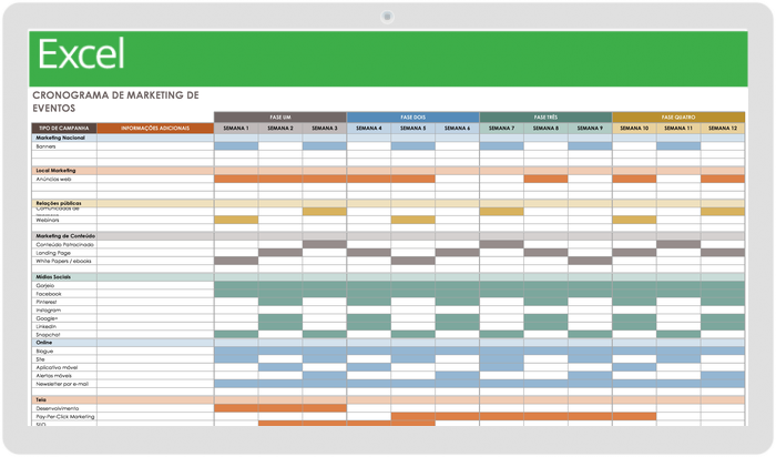 Modelos de cronograma em branco gratuitos | Smartsheet