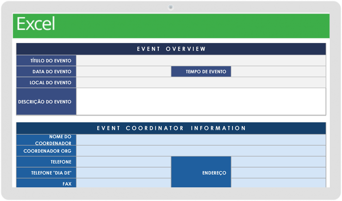 Modelos de Planejamento de Eventos Modelo de Planejador de Eventos