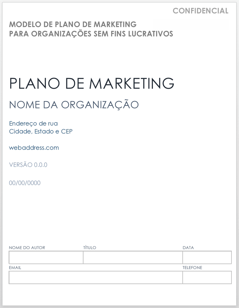 Plano de marketing para organizações sem fins lucrativos