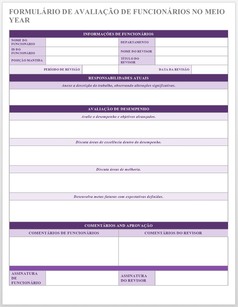 Modelos Gratuitos De Avaliação De Desempenho De Empregados Smartsheet 4008
