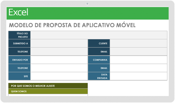 Modelo de proposta de aplicativo para celular