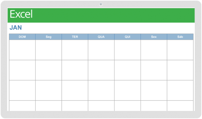  Modelo de calendário mensal com notas