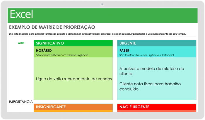 Exemplo de matriz De Priorizacao