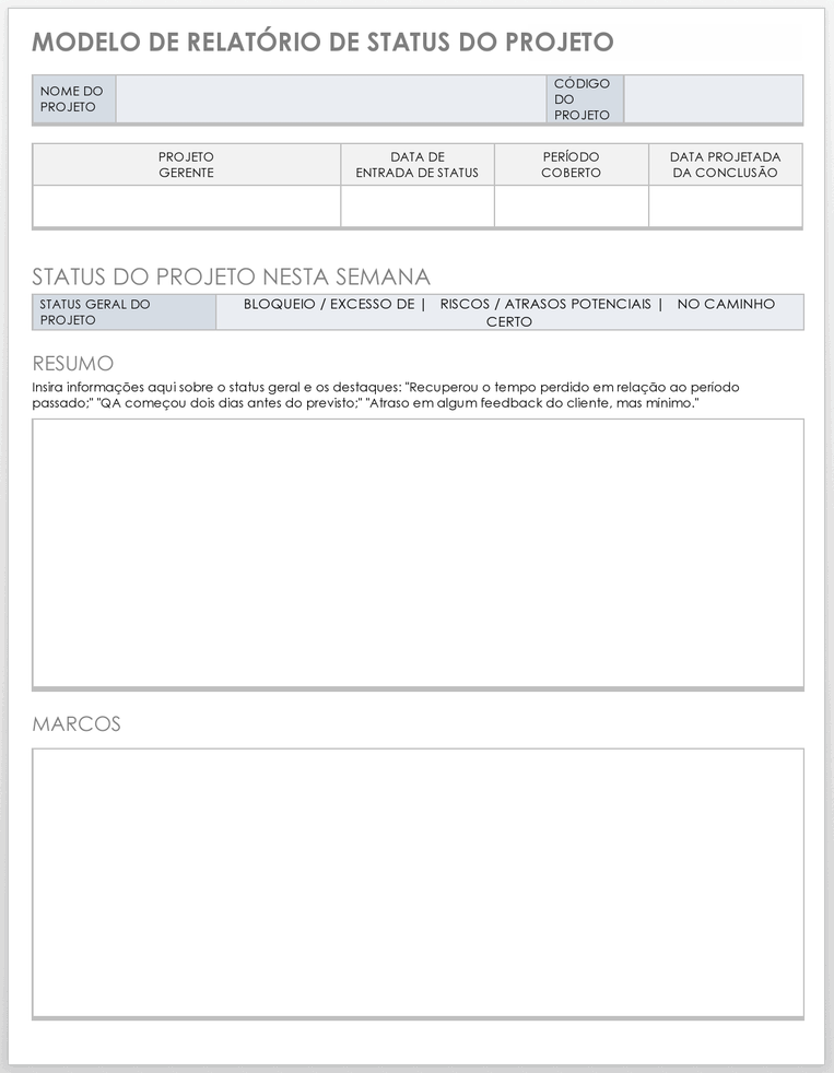 Modelos gratuitos de relatório de projeto | Smartsheet