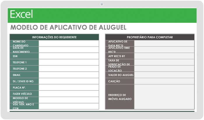  Modelo de Solicitação de Aluguel de Gerenciamento de Propriedade