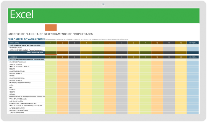  Modelo de Planilha de Gerenciamento de Propriedade