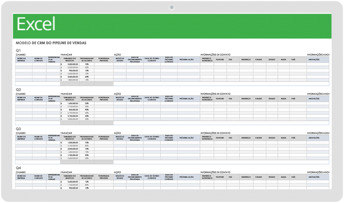 Modelos gratuitos de CRM: do Excel e do Google Sheets | Smartsheet