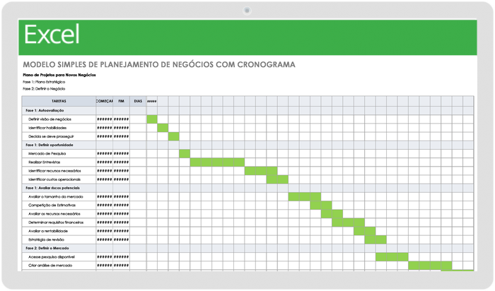 Plano de negocios worksheet