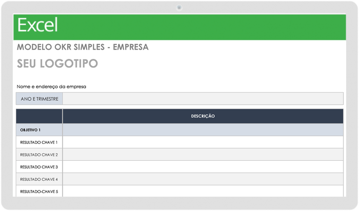 Modelo simples de OKR