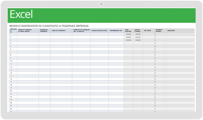 Modelo De Rastreador de Candidatos Para Pequenas Empresa