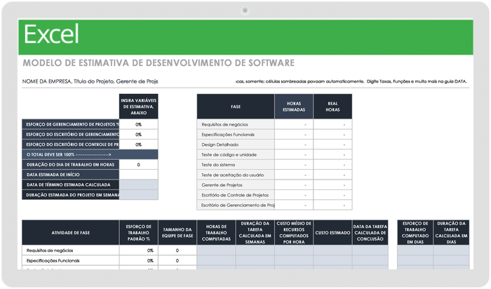 Estimativa de Desenvolvimento de Software