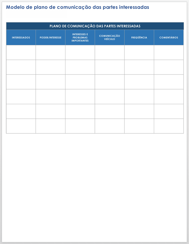 Matriz de Partes Interessadas Mendelow - FourWeekMBA